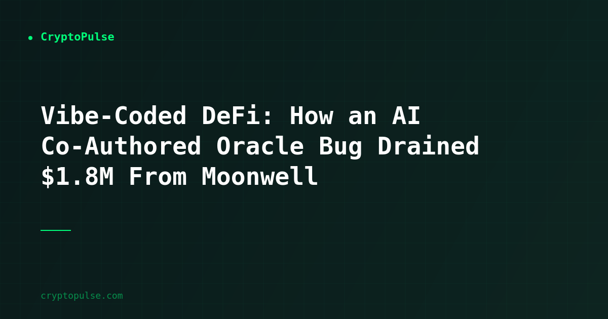 Vibe-Coded DeFi: How an AI Co-Authored Oracle Bug Drained $1.8M From Moonwell