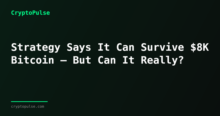 Strategy Says It Can Survive $8K Bitcoin — But Can It Really?